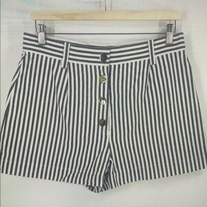 Striped Black and White Women's Shorts
